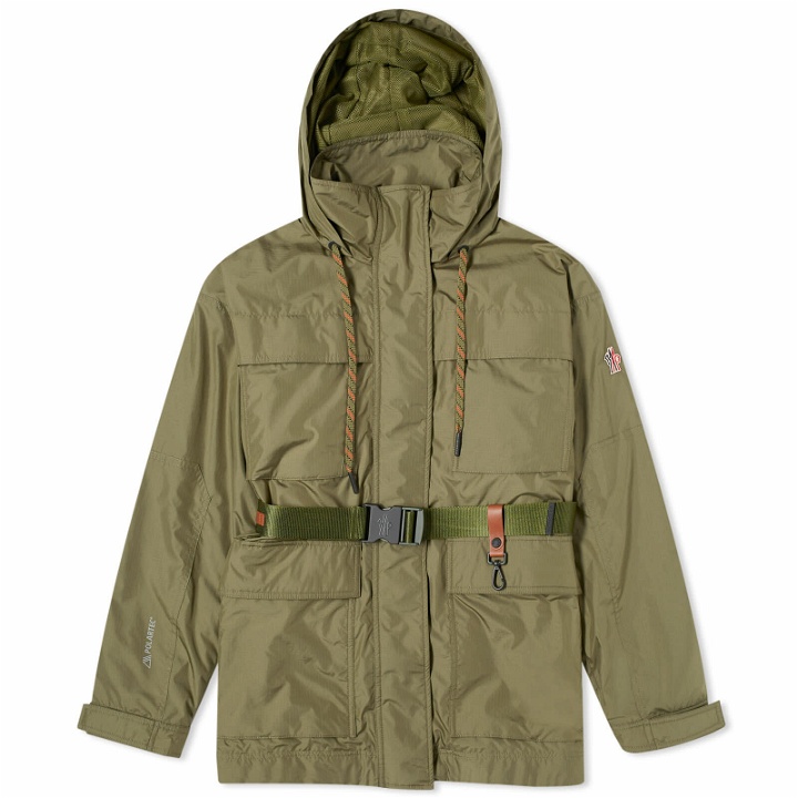 Photo: Moncler Grenoble Women's Nuvolau Short Parka Jacket in Green