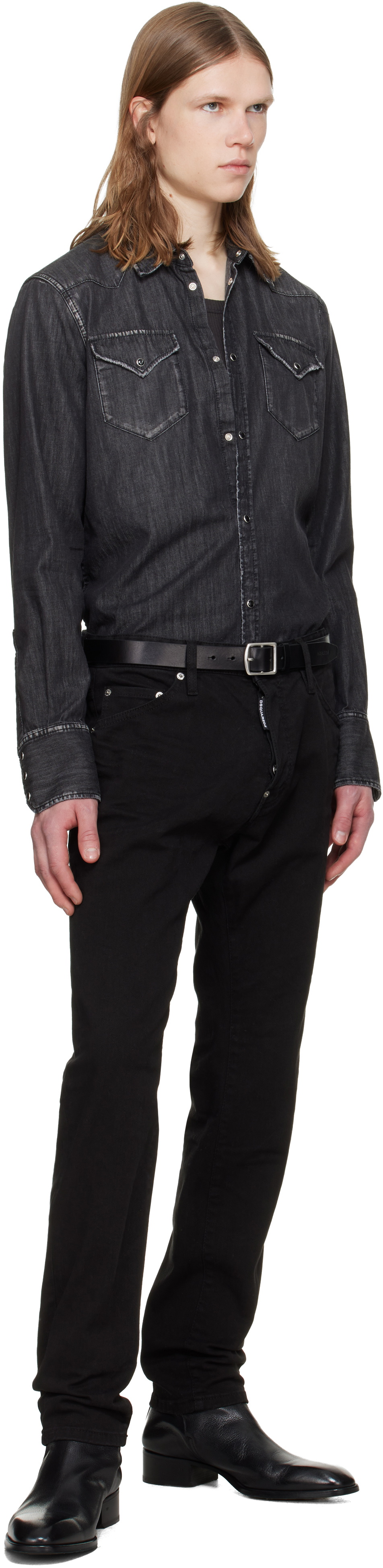 Dsquared2 Black Western Denim Shirt