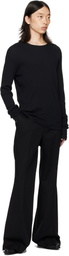 Ann Demeulemeester Black Leek Relaxed Bootcut Trousers
