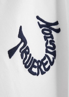 True Religion Warped Logo-embroidered Cotton T-shirt White