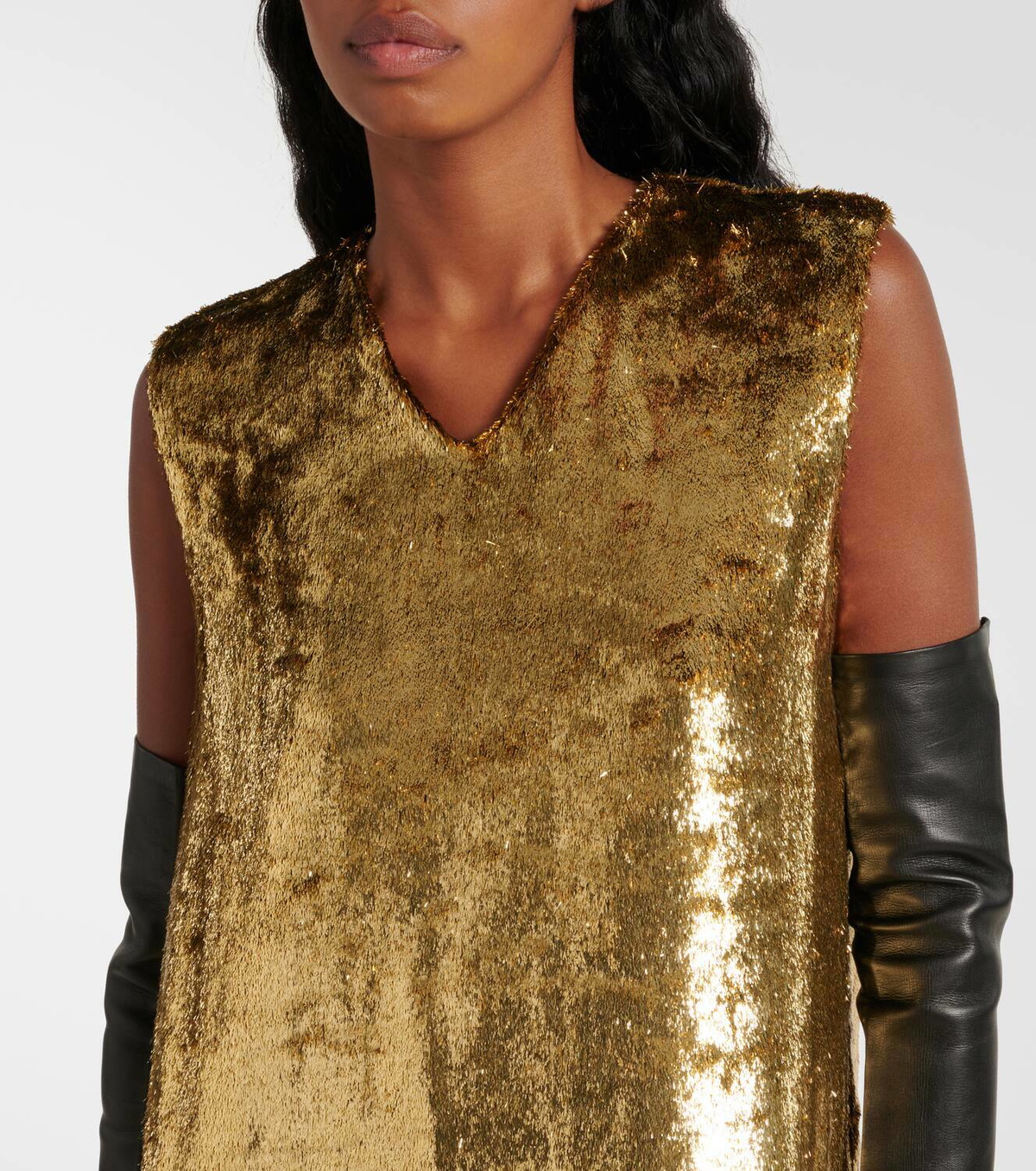 The Row Louane velvet lamé gown The Row