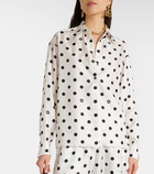 Dolce&Gabbana Polka-dot silk twill shirt