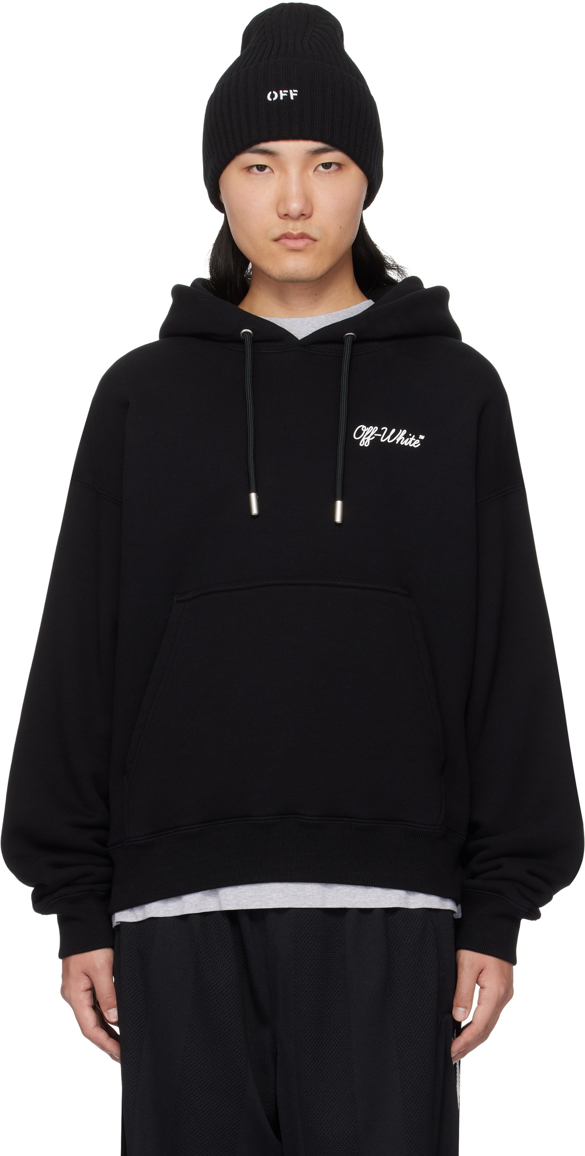 Off White Script Off-White Black Script Hoodie Off-White