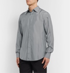 Brioni - Slim-Fit Silk Shirt - Gray
