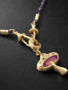 Marie Lichtenberg - Gold, Sapphire and Enamel Pendant Necklace