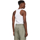 Helmut Lang White Stacked Tank Top