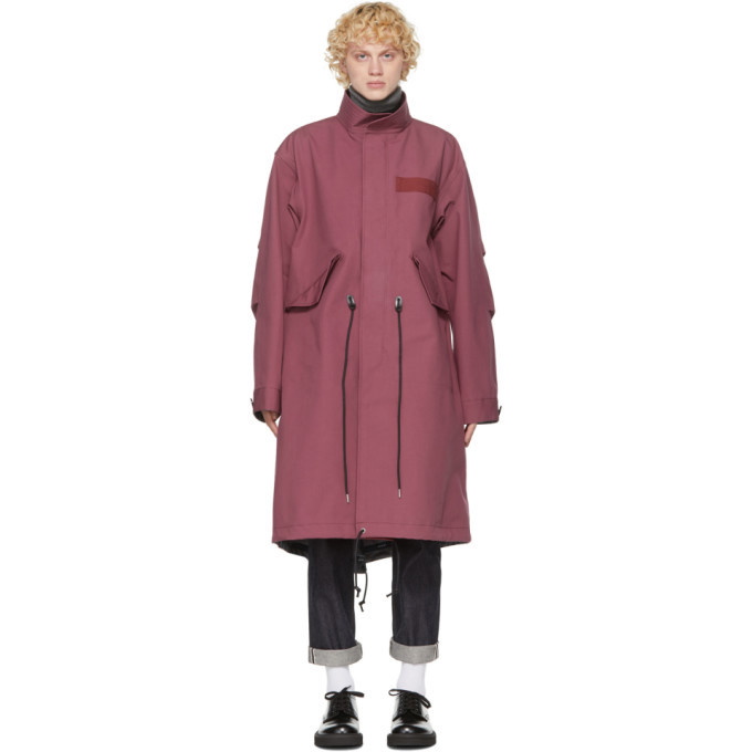 Photo: Sacai Pink Cotton Oxford Coat