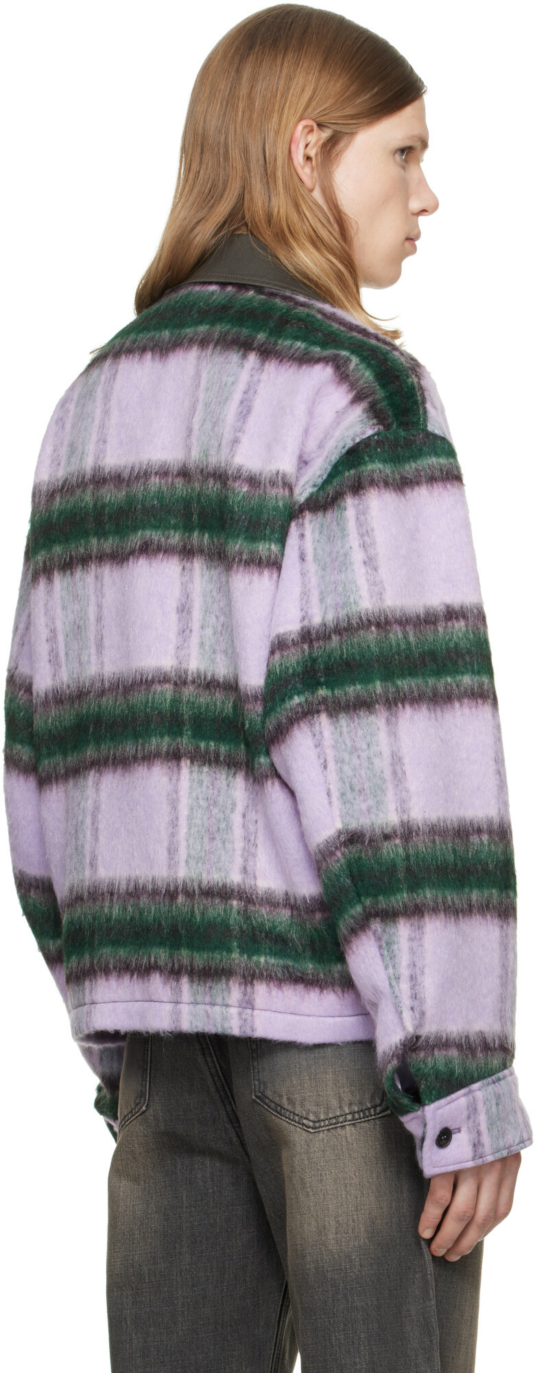 We11done Purple Check Pattern Jacket