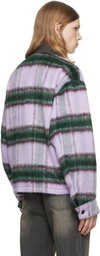 We11done Purple Check Pattern Jacket