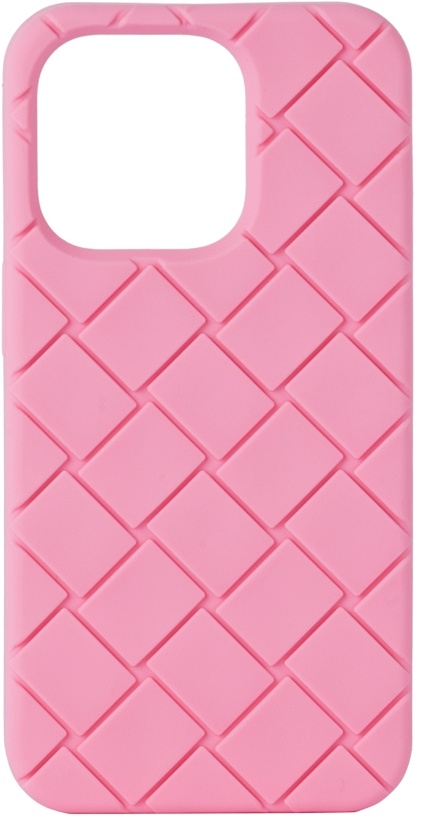 Photo: Bottega Veneta Pink Intreccio iPhone 14 Pro Case