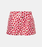 Versace Floral printed silk twill shorts