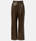 Bottega Veneta Pleated leather straight pants