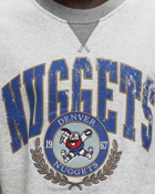 Mitchell & Ness Nba Premium Fleece Crew Vintage Logo Denver Nuggets Grey - Mens - Sweatshirts/Team Sweats
