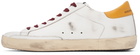 Golden Goose White & Yellow Super-Star Classic Sneakers