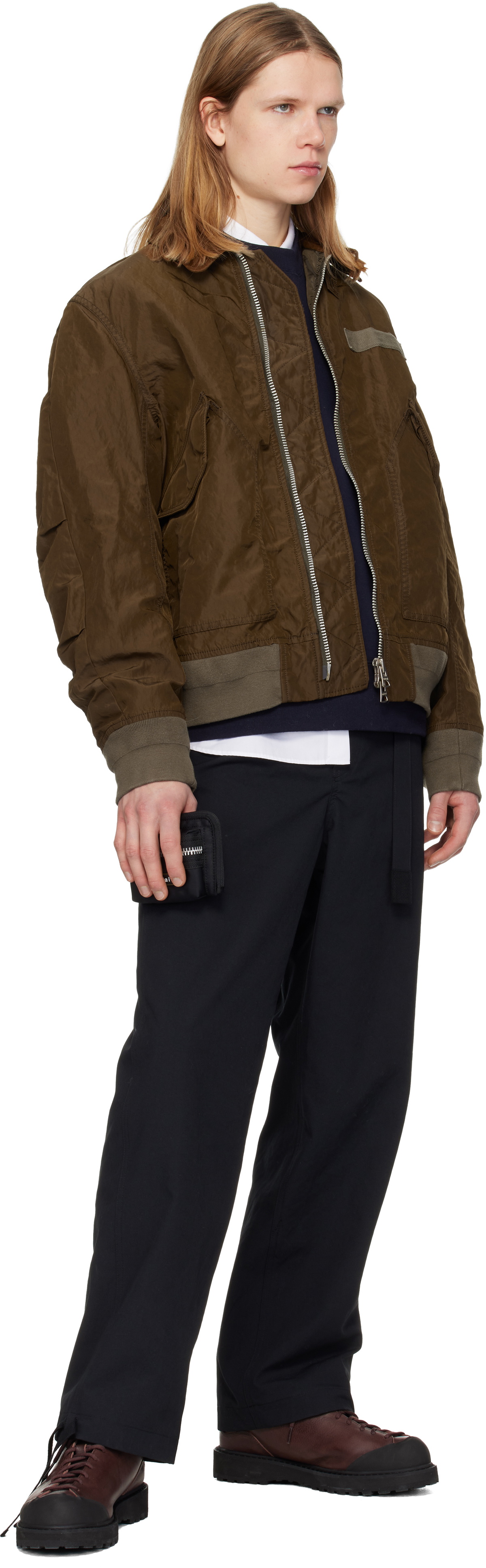 sacai Black Pocket Fragment Pouch