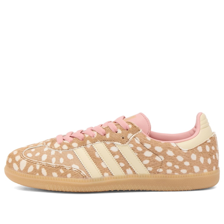 Photo: Adidas Women's Samba Og Sneaker in Brown Desert/Warm Vanilla/Wonder Mauve