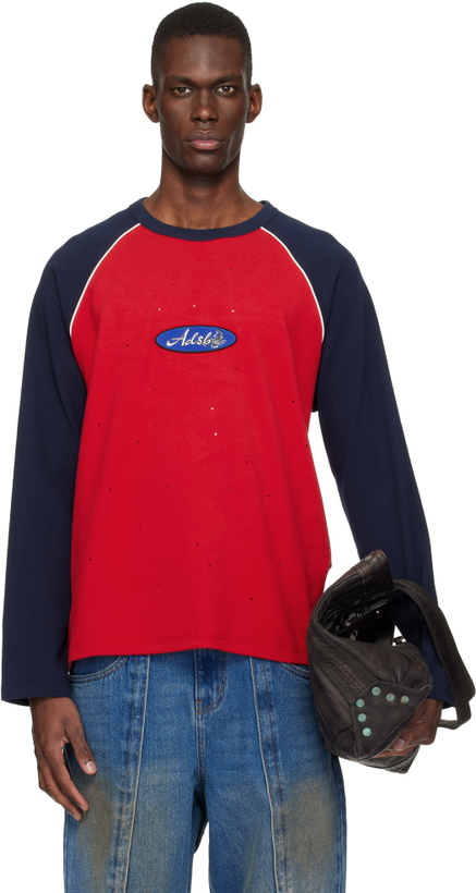 Photo: Andersson Bell Red & Navy Logo Wappen Raglan LS T-shirt