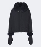 Yves Salomon Wool-trimmed down jacket