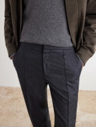 Zegna - Straight-Leg Wool, Cashmere and Silk-Blend Trousers - Gray