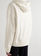 Jil Sander - Logo-Print Organic Cotton-Jersey Hoodie - White
