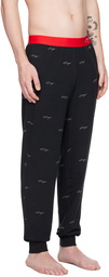 Hugo Black Printed Pyjama Pants