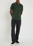 Fred Perry Twin Tipped Logo Piqué Cotton Polo Shirt Dark Green