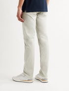 BRIONI - Meribel Slim-Fit Garment-Dyed Stretch-Cotton Twill Trousers - Neutrals