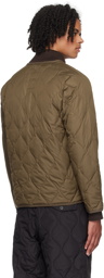 TAION Brown V-Neck Down Jacket