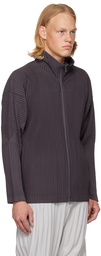 HOMME PLISSÉ ISSEY MIYAKE Purple Zip Sweater