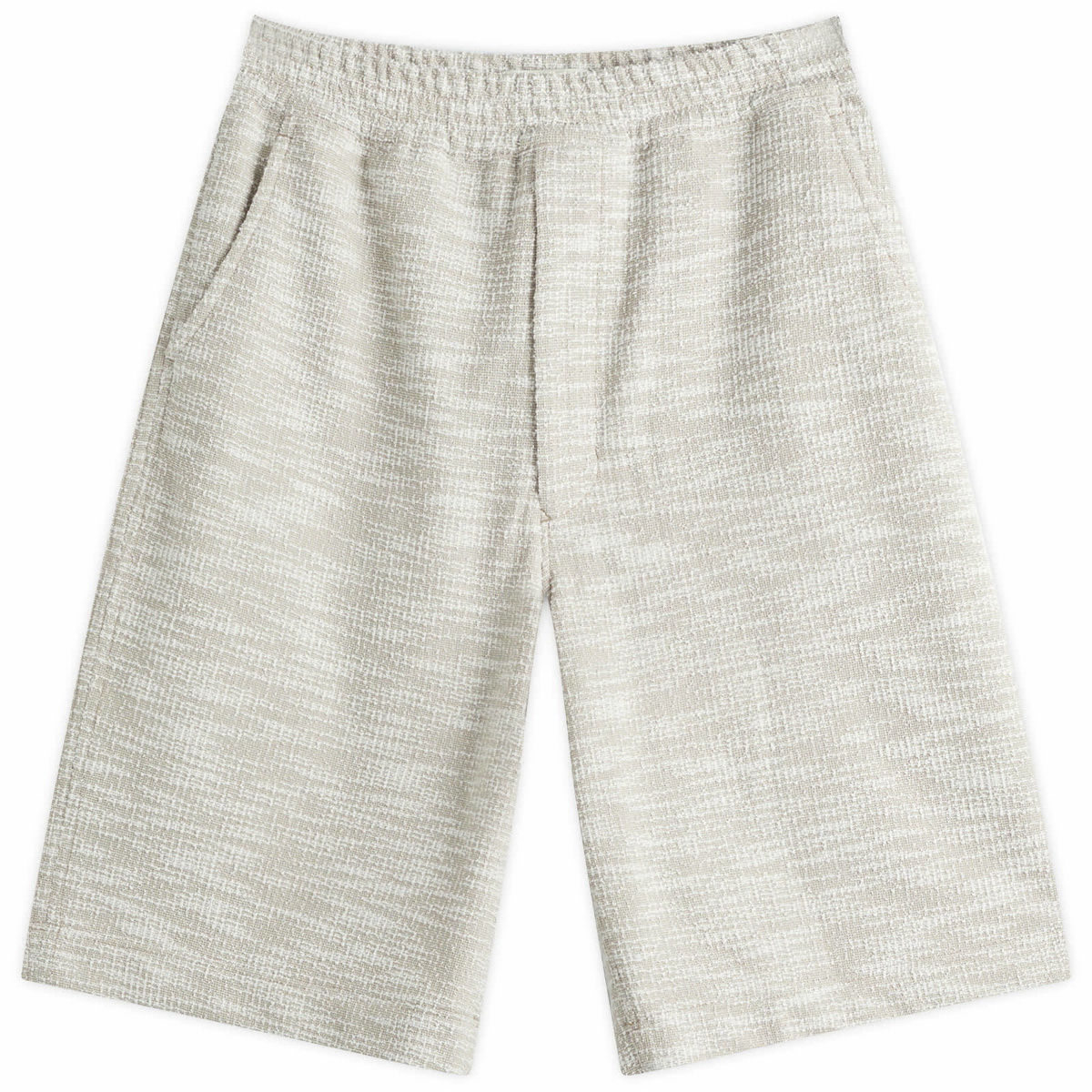 Merely Made Men's Jacquard Wide Shorts in Beige