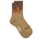 Rostersox Fire Socks in Brown