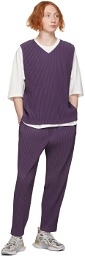 Homme Plissé Issey Miyake Purple Monthly Color August Tank Top