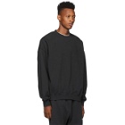 Essentials Black Reflective Logo Pull-Over Sweatshirt