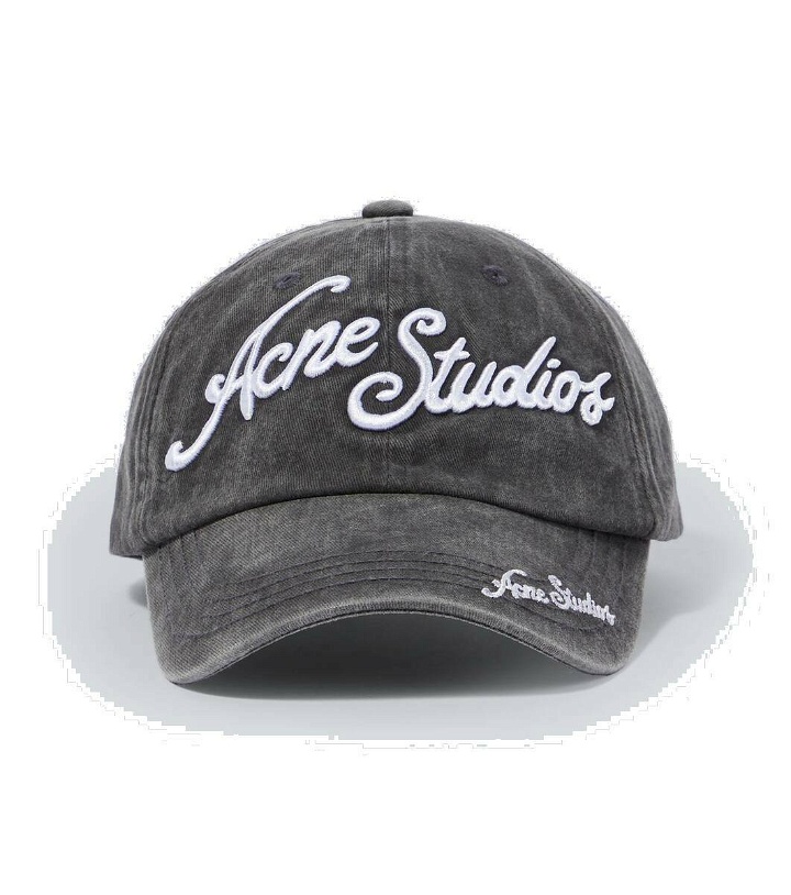 Photo: Acne Studios Logo cotton twill baseball cap