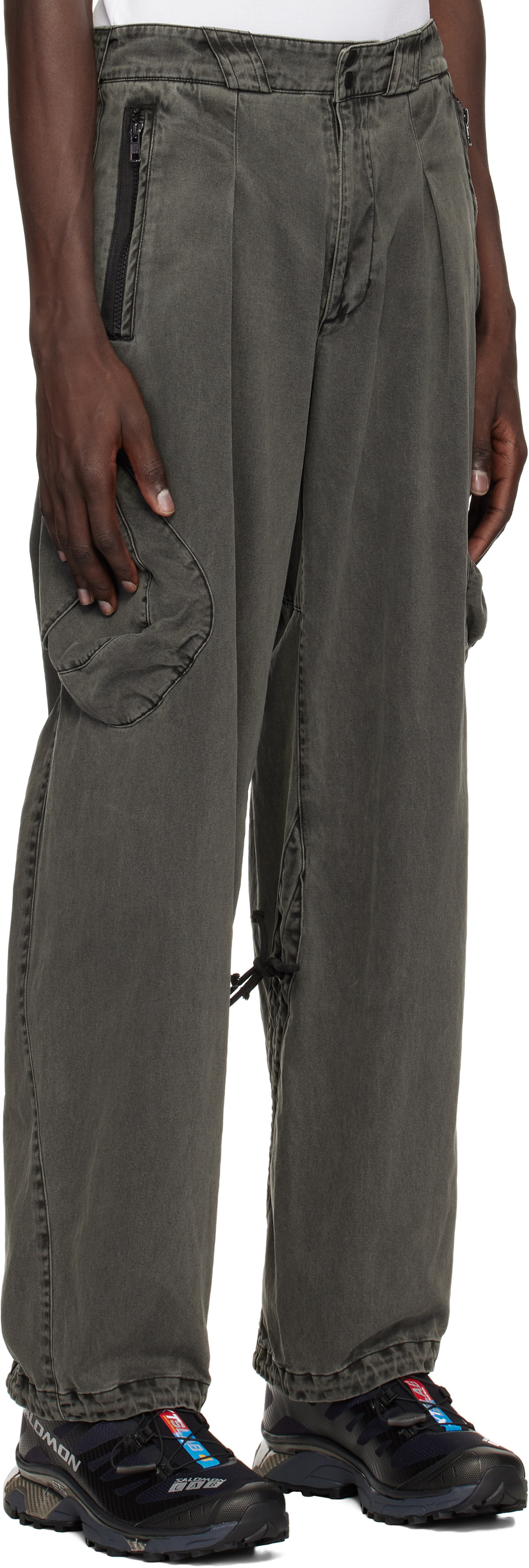 HYEIN SEO Gray Dyed Cargo Pants