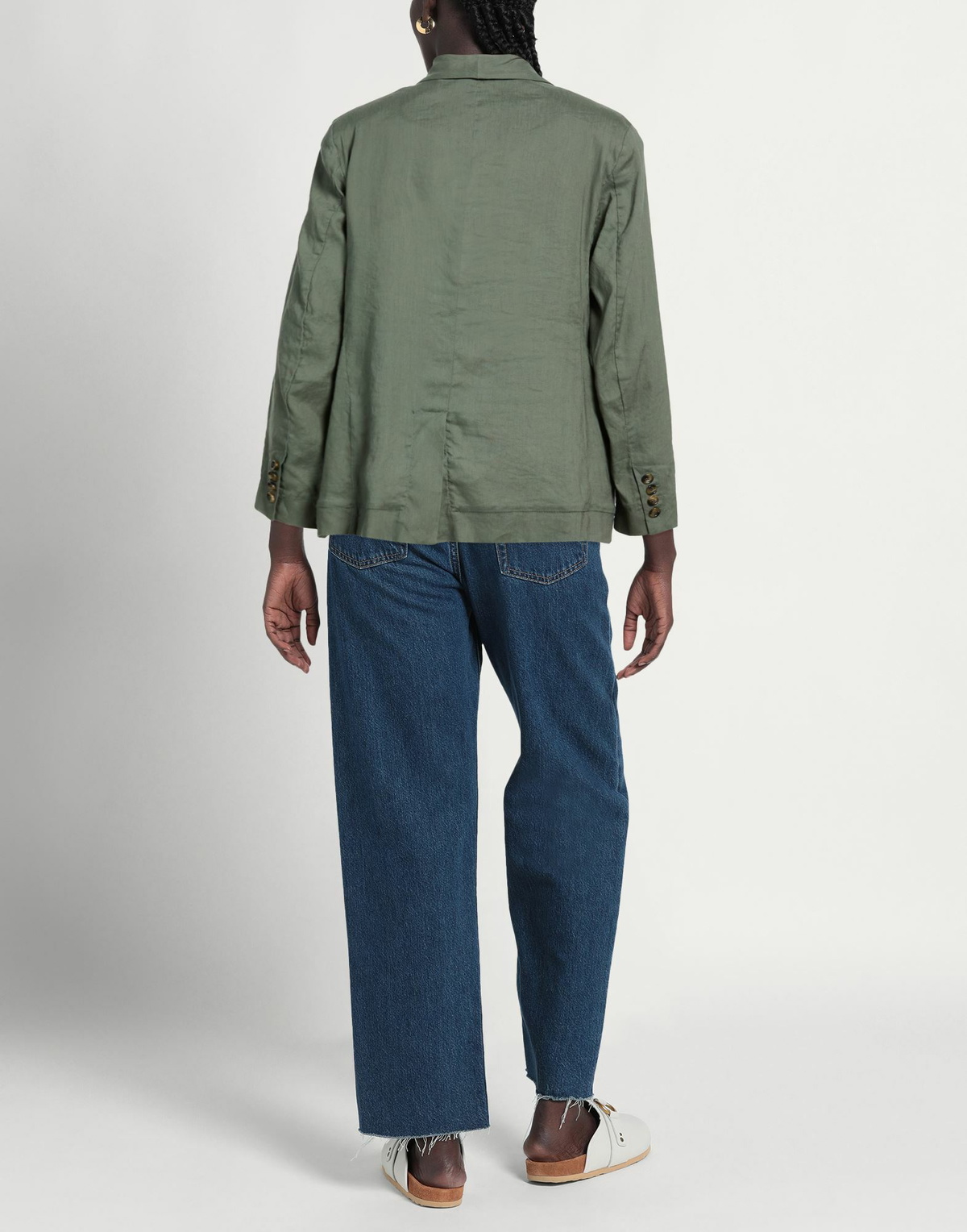 Alessia Santi Womens Blazer Military in Green