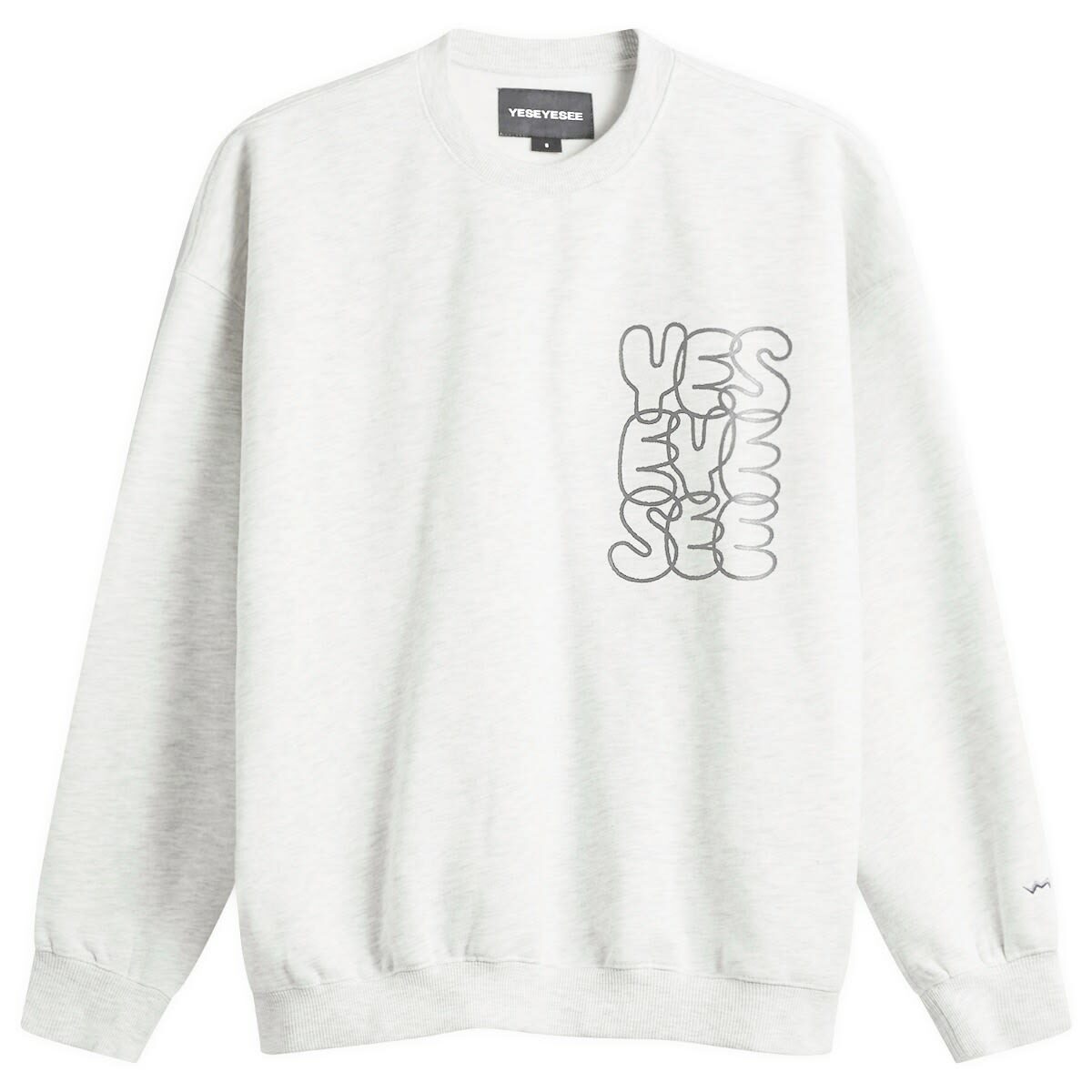 YESEYESEE Women's C-Logo Sweatshirt in Light Grey