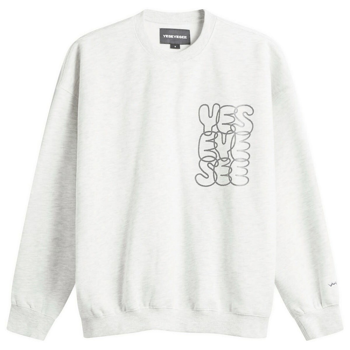 Photo: YESEYESEE Women's C-Logo Sweatshirt in Light Grey