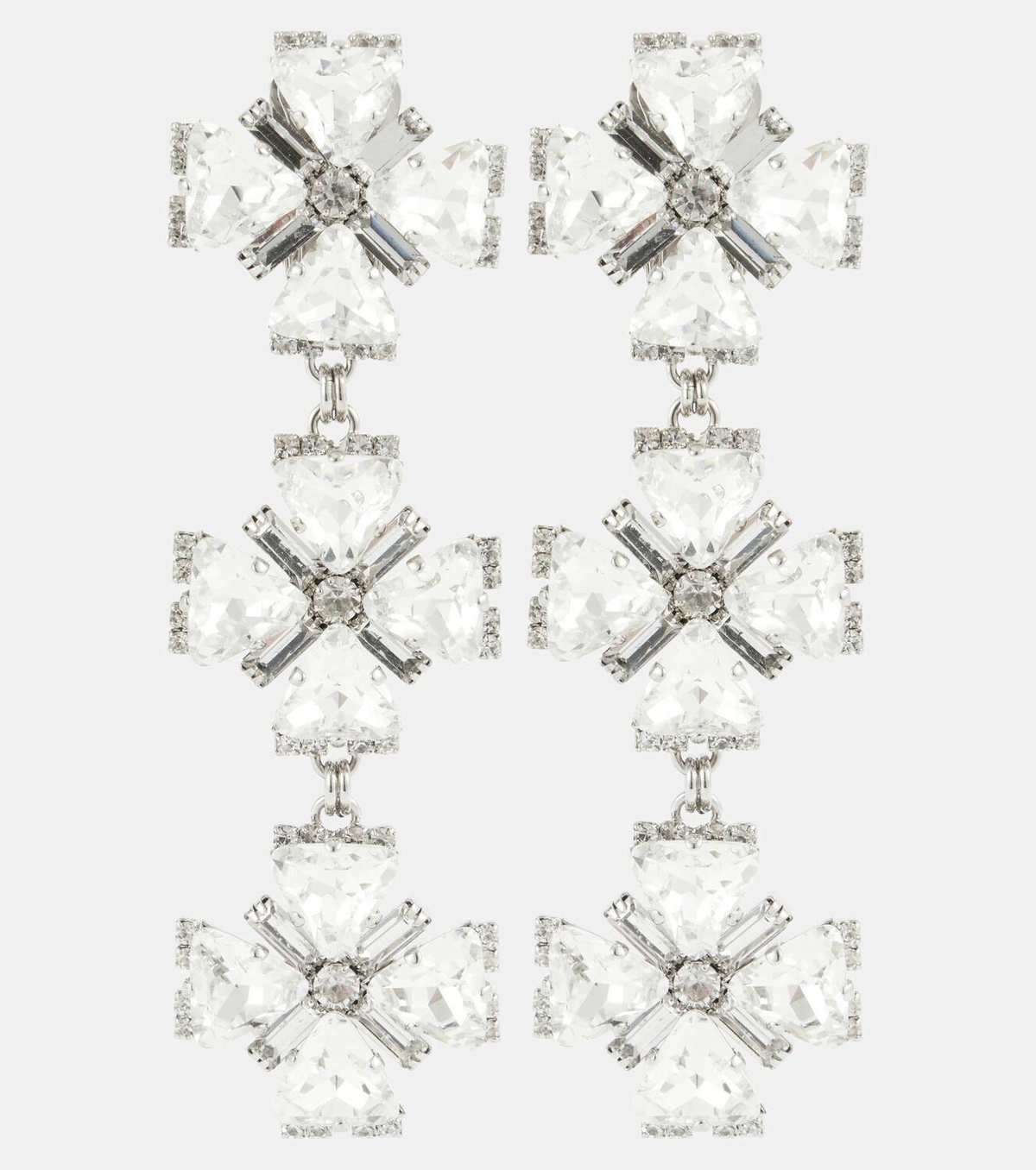 Alessandra Rich Crystal-embellished clip-on earrings