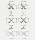 Alessandra Rich Crystal-embellished clip-on earrings