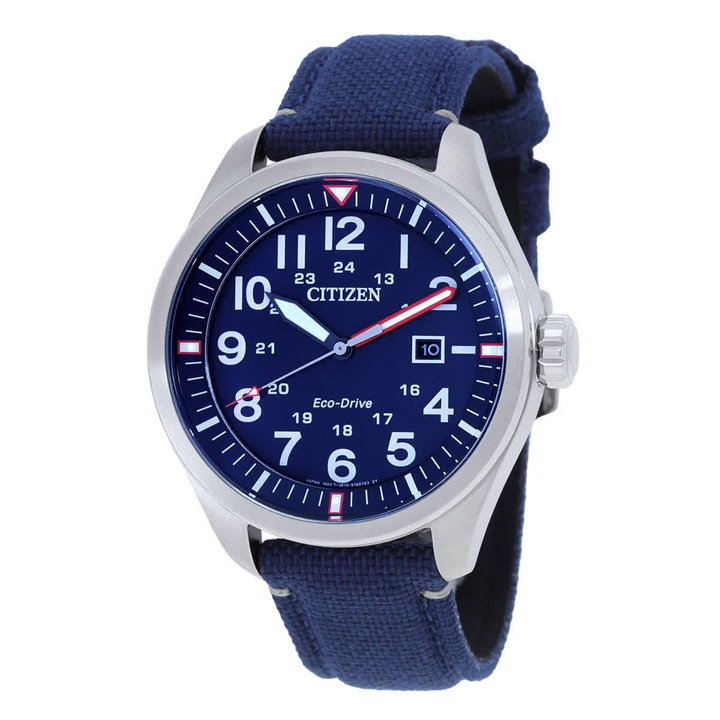 Photo: Citizen Eco-Drive Blue Dial Mens Watch AW5000-16L
