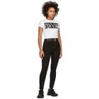 Versace Jeans Couture White Logo Cropped T-Shirt