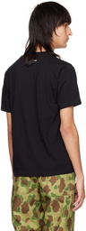 AAPE by A Bathing Ape Black Embroidered T-Shirt