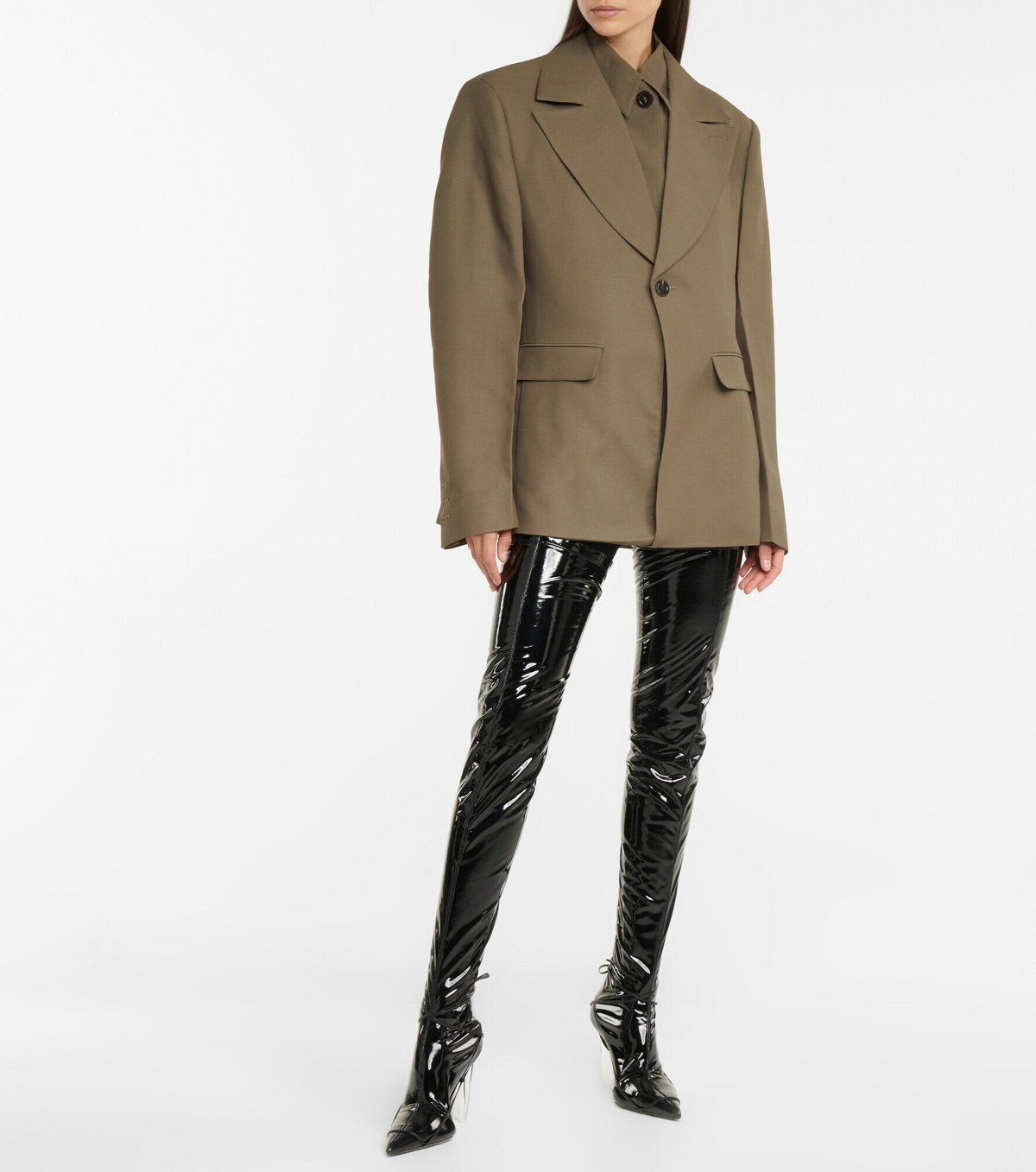 Peter Do - Over-the-knee latex boots