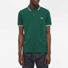 Fred Perry Authentic Men's Slim Fit Twin Tipped Polo Shirt in Ivy/Ecru