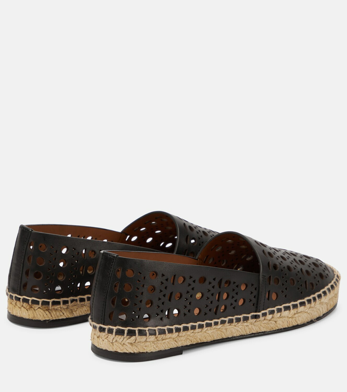 Alaïa Laser-cut leather espadrilles