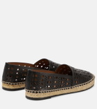 Alaïa Laser-cut leather espadrilles