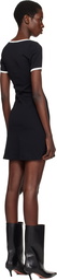 Courrèges Black Holistic Contrast Minidress