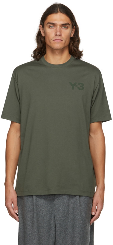 Photo: Y-3 Green Classic Logo T-Shirt