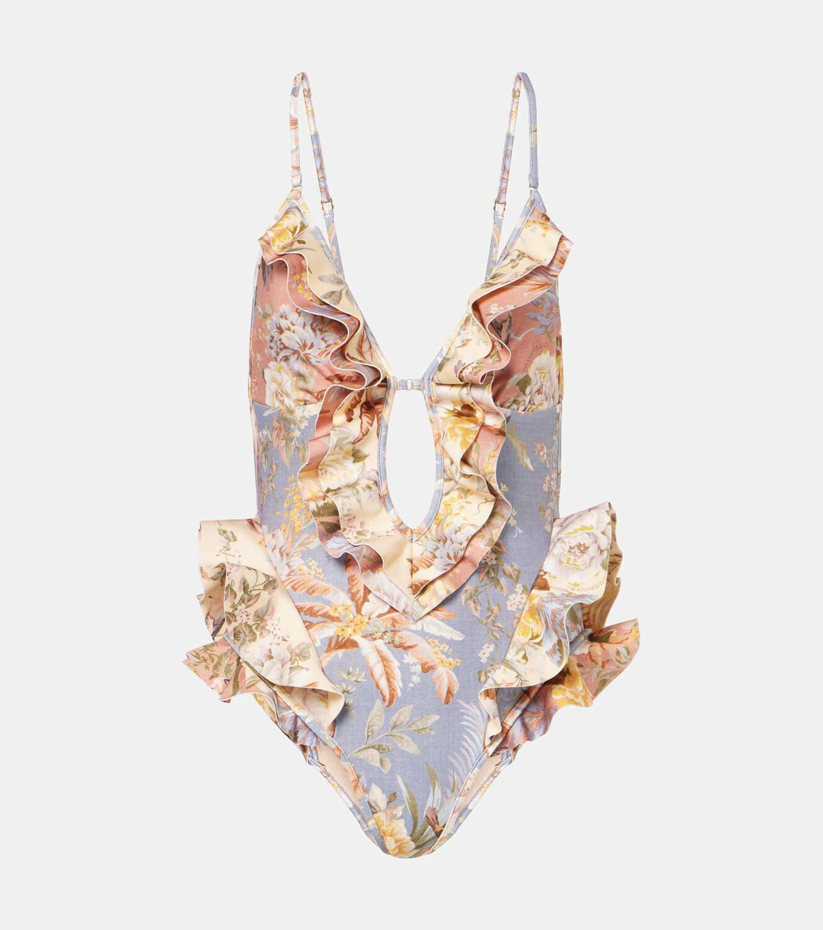 【Zimmermann】Tallow Waterfall ruffled floral swimsuit Zimmermann Tallow Waterfall ruffled floral swimsuit Zimmermann